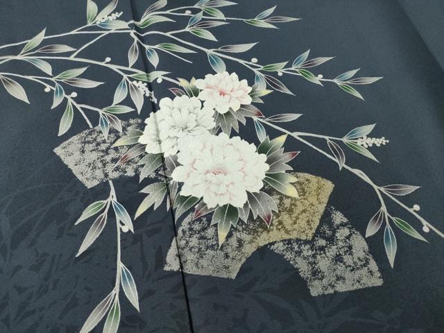 平和屋着物●訪問着　地紙花文　金銀彩　正絹　逸品　未使用　AABL5592ck
