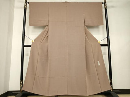 平和屋着物●伝統工芸師　服部光擴　万筋　鴇浅葱色×柴染色　正絹　逸品　AABL5598ck