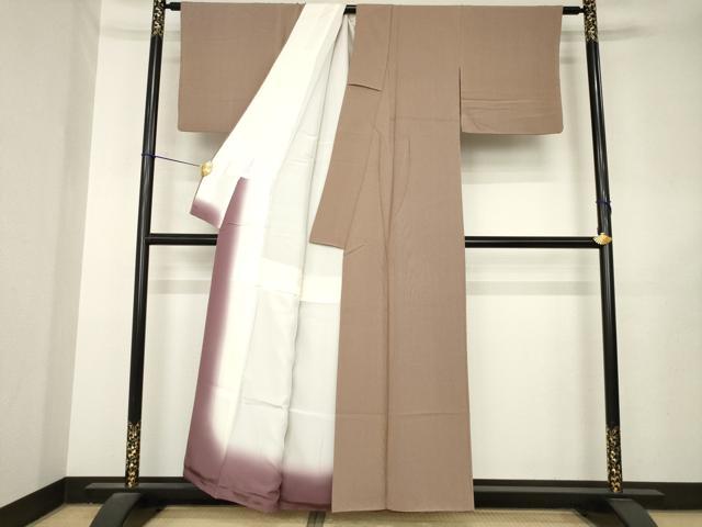 平和屋着物●伝統工芸師　服部光擴　万筋　鴇浅葱色×柴染色　正絹　逸品　AABL5598ck