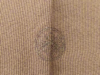 平和屋着物●伝統工芸師　服部光擴　万筋　鴇浅葱色×柴染色　正絹　逸品　AABL5598ck