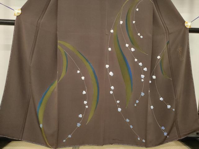 平和屋着物●世界的人形師　辻村寿三郎　ジュサブロー　訪問着　鈴蘭　スズラン　正絹　逸品　未使用　AABL5600ck