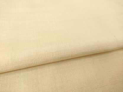 平和屋着物●結城紬　色無地　雄黄色　正絹　逸品　AABL5602ck