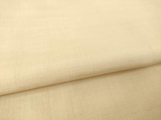 平和屋着物●結城紬　色無地　雄黄色　正絹　逸品　AABL5602ck