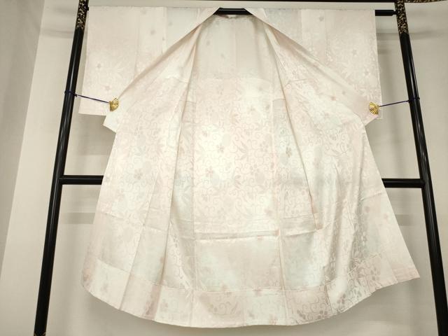 平和屋着物●長襦袢　無双仕立て　花唐草地紋　暈し染め　正絹　逸品　AABL5603ck