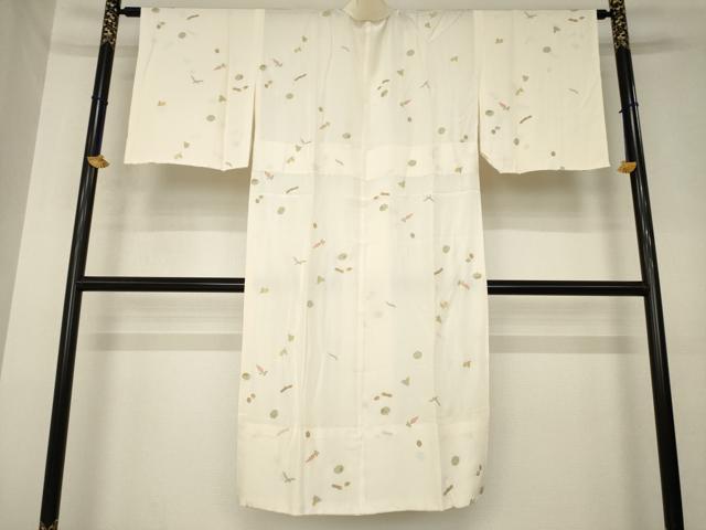 平和屋着物●長襦袢　無双仕立て　成り物　にんじん　れんこん　金糸　金彩　正絹　逸品　未使用　AABL5611ck
