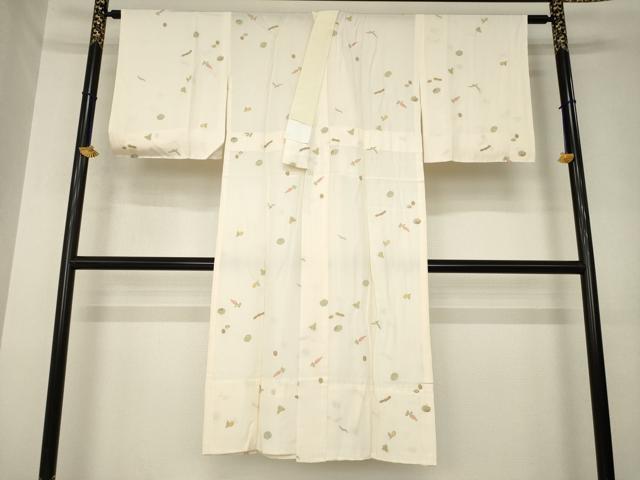 平和屋着物●長襦袢　無双仕立て　成り物　にんじん　れんこん　金糸　金彩　正絹　逸品　未使用　AABL5611ck