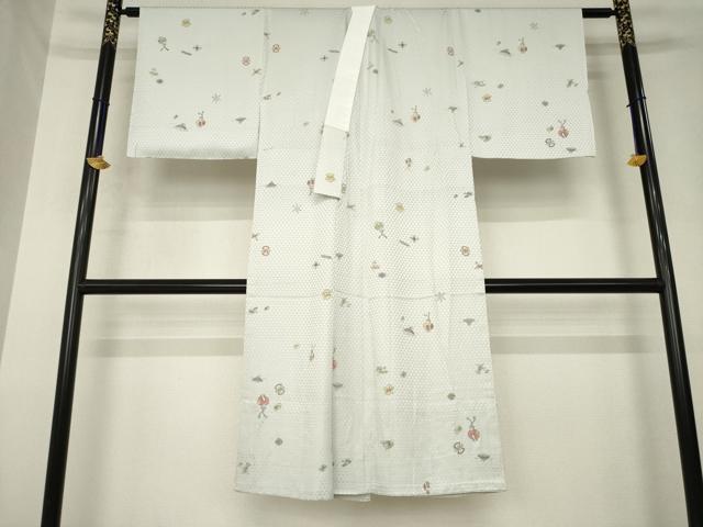 平和屋着物●長襦袢　無双仕立て　宝尽くし　正絹　逸品　未使用　AABL5612ck
