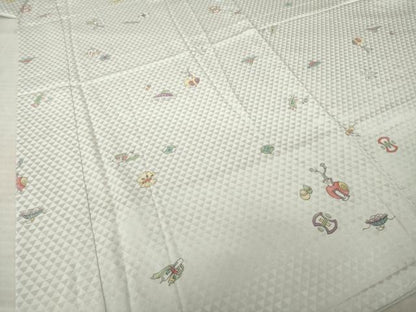 平和屋着物●長襦袢　無双仕立て　宝尽くし　正絹　逸品　未使用　AABL5612ck