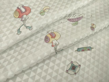 平和屋着物●長襦袢　無双仕立て　宝尽くし　正絹　逸品　未使用　AABL5612ck