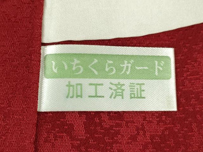 平和屋着物●豪華振袖　駒刺繍　御所車舞花文　暈し染め　ロング丈　正絹　逸品　AABL5613ck