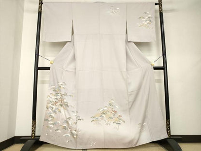 平和屋着物●訪問着　駒刺繍　吉祥松文　暈し染め　正絹　逸品　AABL5615ck