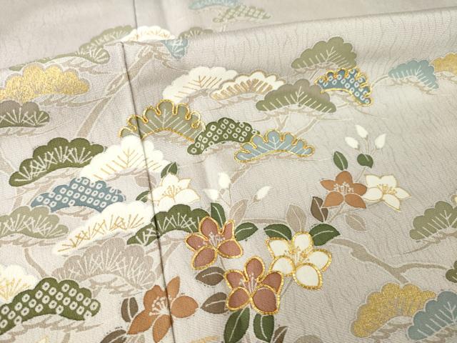 平和屋着物●訪問着　駒刺繍　吉祥松文　暈し染め　正絹　逸品　AABL5615ck