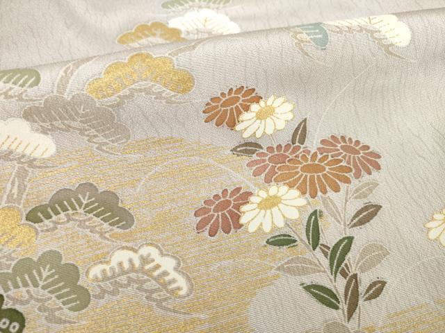 平和屋着物●訪問着　駒刺繍　吉祥松文　暈し染め　正絹　逸品　AABL5615ck