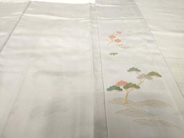 平和屋着物●訪問着　駒刺繍　吉祥松文　暈し染め　正絹　逸品　AABL5615ck