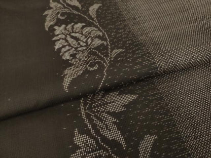 平和屋着物●本場大島紬　9マルキ　花唐草間道　正絹　逸品　未使用　AABL5616ck
