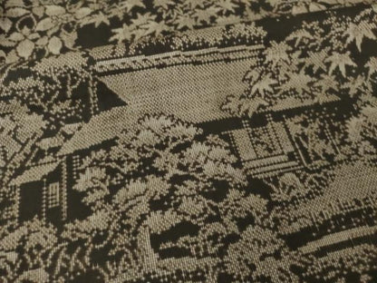 平和屋着物●本場大島紬　訪問着　9マルキ　風景文　正絹　逸品　AABL5619ck