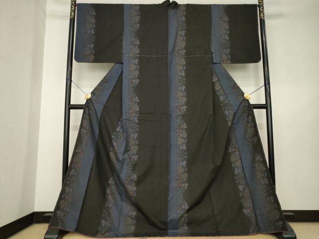 平和屋着物●本場大島紬　9マルキ　蔦草間道　正絹　逸品　AABL5622ck