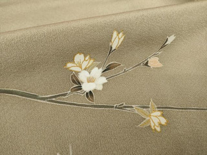 平和屋着物●訪問着　駒刺繍　枝花文　金彩　正絹　逸品　AABL5624ck