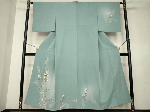 平和屋着物●訪問着　草花文　暈し染め　正絹　逸品　AABL5627ck
