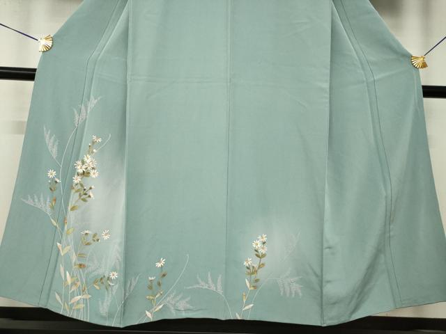 平和屋着物●訪問着　草花文　暈し染め　正絹　逸品　AABL5627ck