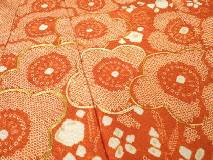 平和屋着物●豪華振袖　総絞り　駒刺繍　枝梅文　正絹　逸品　AABL5633ck