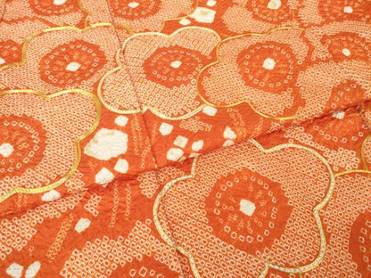 平和屋着物●豪華振袖　総絞り　駒刺繍　枝梅文　正絹　逸品　AABL5633ck