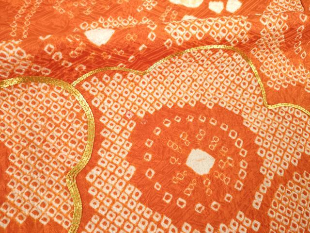 平和屋着物●豪華振袖　総絞り　駒刺繍　枝梅文　正絹　逸品　AABL5633ck