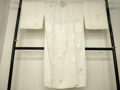 平和屋着物●長襦袢　無双仕立て　作家物　番傘　地紋起こし　正絹　逸品　AABL5634ck