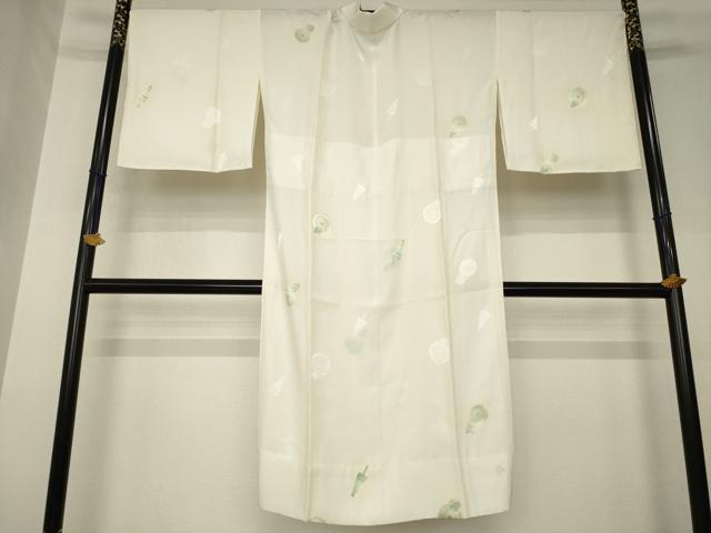 平和屋着物●長襦袢　無双仕立て　作家物　番傘　地紋起こし　正絹　逸品　AABL5634ck