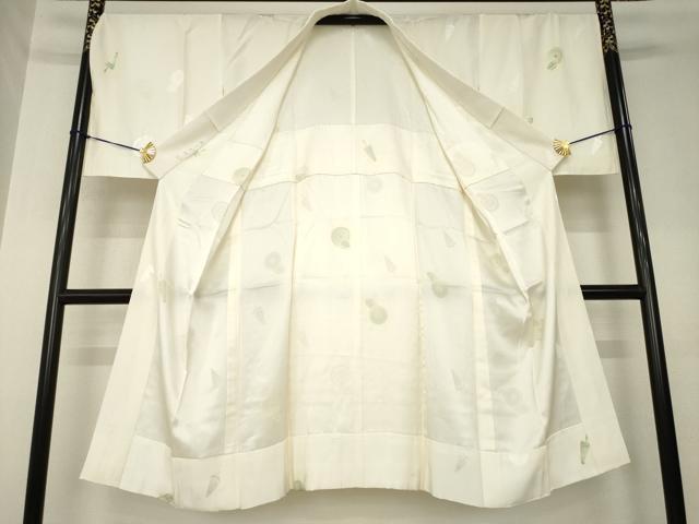 平和屋着物●長襦袢　無双仕立て　作家物　番傘　地紋起こし　正絹　逸品　AABL5634ck