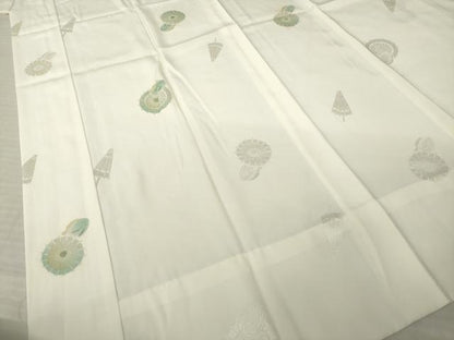 平和屋着物●長襦袢　無双仕立て　作家物　番傘　地紋起こし　正絹　逸品　AABL5634ck