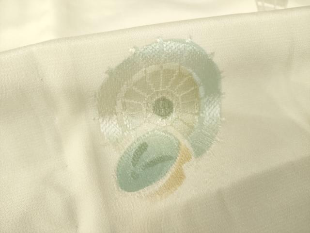 平和屋着物●長襦袢　無双仕立て　作家物　番傘　地紋起こし　正絹　逸品　AABL5634ck