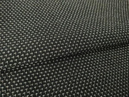 平和屋着物●本塩沢　蚊絣　黒地　正絹　逸品　未使用　AABL5636ck