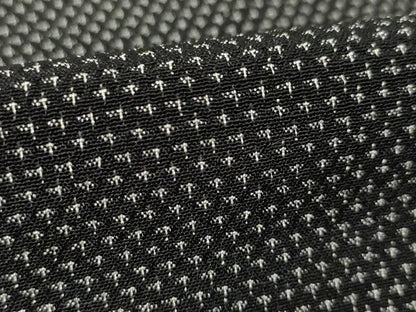 平和屋着物●本塩沢　蚊絣　黒地　正絹　逸品　未使用　AABL5636ck