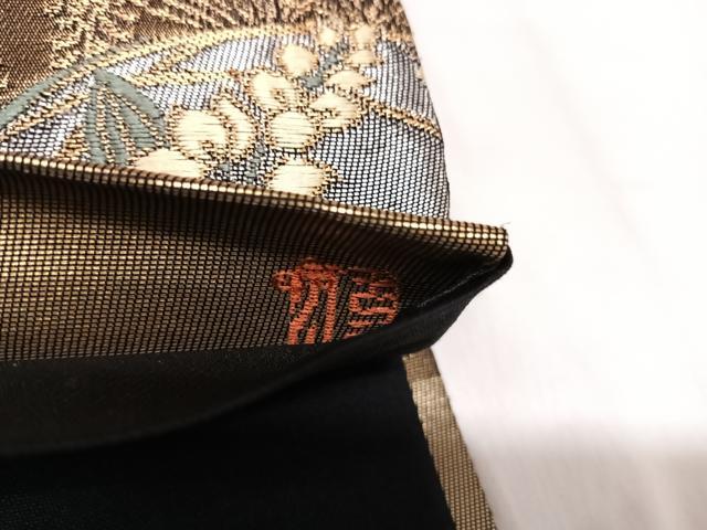 平和屋着物◎六通柄袋帯　唐織　清花四季文　金銀糸　正絹　逸品　AABL5642yx