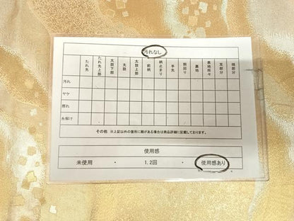 平和屋着物◎本佐賀錦　六通柄袋帯　箔散らし　金銀糸　正絹　逸品　AABL5654yx