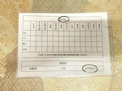 平和屋着物◎佐賀錦　六通柄　京袋帯　草花文　金糸　正絹　逸品　AABL5657yx