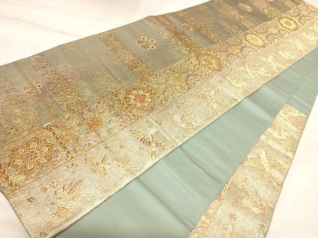 平和屋着物◎六通柄袋帯　北倉古裂文　金糸　引箔　正絹　逸品　AABL5658yx
