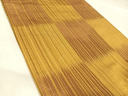 平和屋着物◎六通柄　京袋帯　市松　正絹　逸品　AABL5691yx