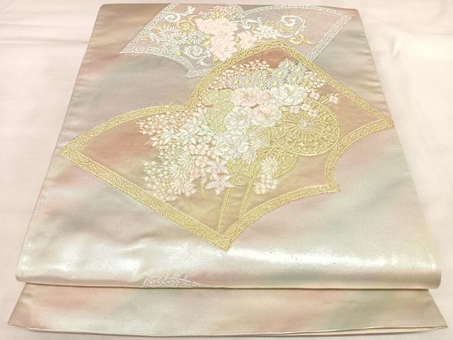 平和屋着物◎六通柄袋帯　唐織　花車文　金銀糸　鈴乃屋扱い　正絹　逸品　AABL5730yx