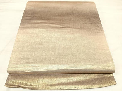 平和屋着物◎全通柄袋帯　霞文　金糸　正絹　逸品　AABL5734yx