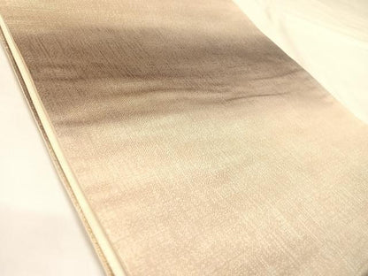 平和屋着物◎全通柄袋帯　霞文　金糸　正絹　逸品　AABL5734yx