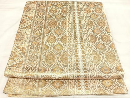 平和屋着物◎六通柄袋帯　立涌花文　金糸　正絹　逸品　AABL5740yx