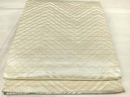 平和屋着物◎両面　全通柄袋帯　唐織　孔雀羽文　金銀糸　正絹　逸品　AABL5743yx
