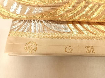 平和屋着物◎六通柄袋帯　乱菊　金銀糸　正絹　逸品　AABL5750yx