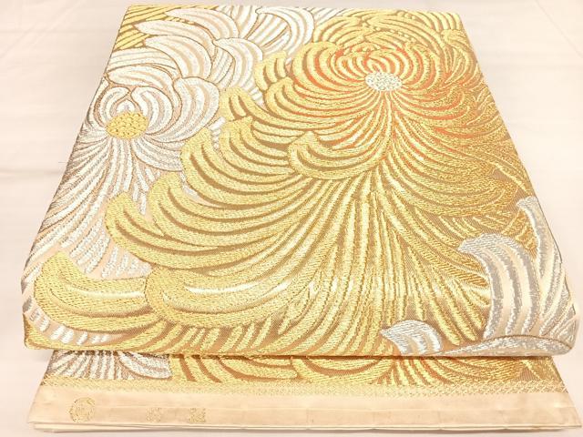 平和屋着物◎六通柄袋帯　乱菊　金銀糸　正絹　逸品　AABL5750yx