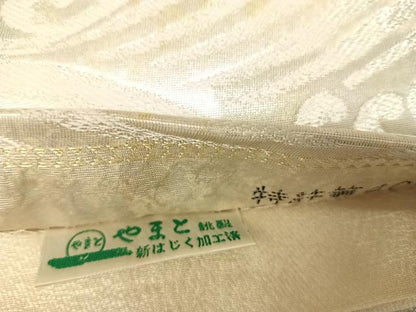 平和屋着物◎六通柄袋帯　唐織　立波文　金銀糸　やまと誂製　正絹　逸品　AABL5760yx