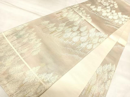 平和屋着物◎六通柄袋帯　唐織　北山　金銀糸　正絹　逸品　AABL5799yx