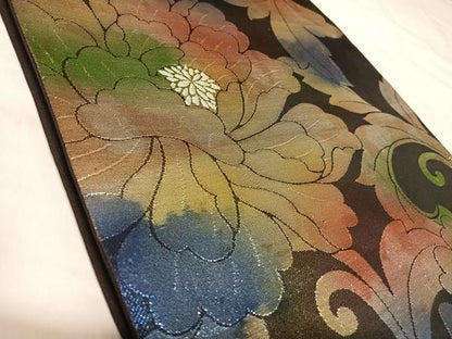 平和屋着物◎六通柄袋帯　舞花文　金銀糸　正絹　逸品　AABL5806yx