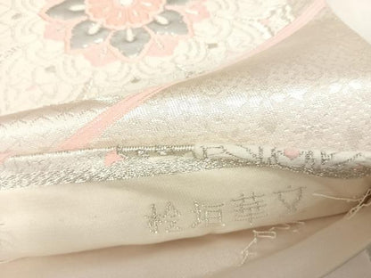 平和屋着物◎六通柄袋帯　唐織　桧垣華文　プラチナ二重箔　正絹　逸品　AABL5810yx